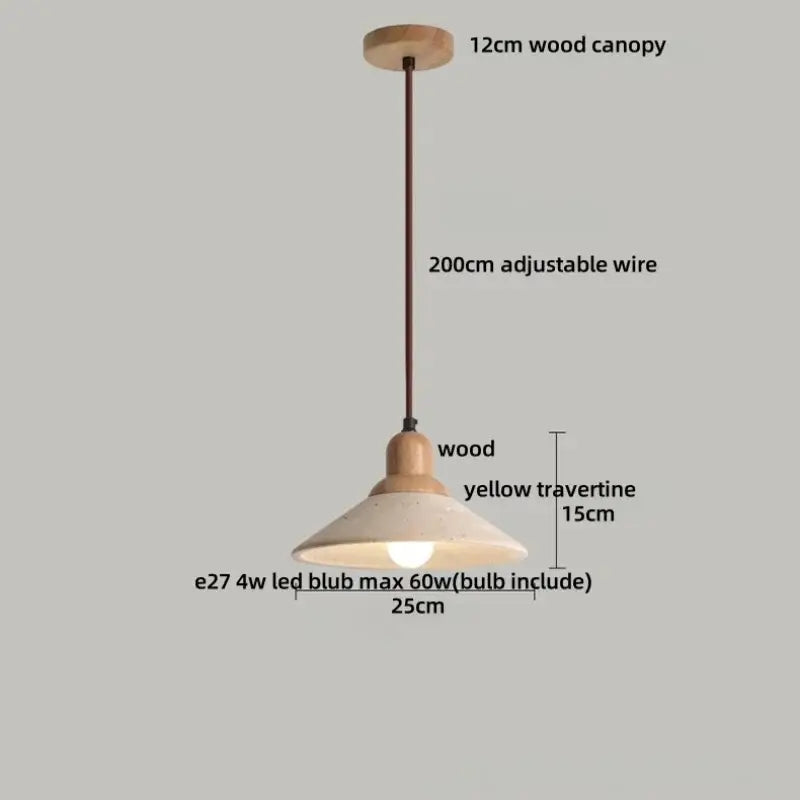 Modern brown & concrete led pendant lamp – kitchen hanging light
