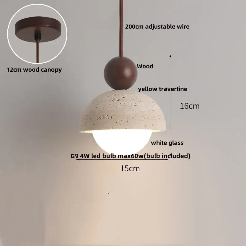 Modern white concrete led pendant lamp dining room lighting