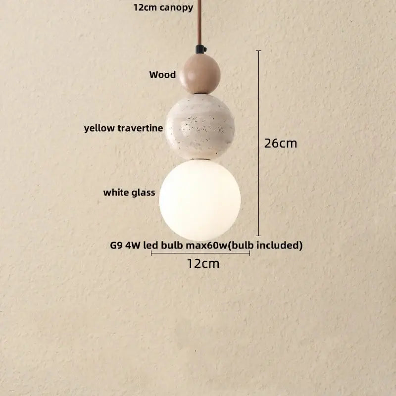 Modern white concrete led pendant lamp dining room lighting