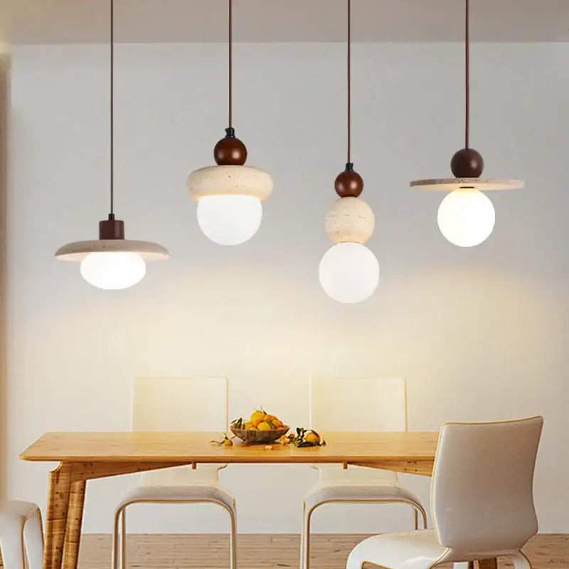 Modern white concrete led pendant lamp dining room lighting