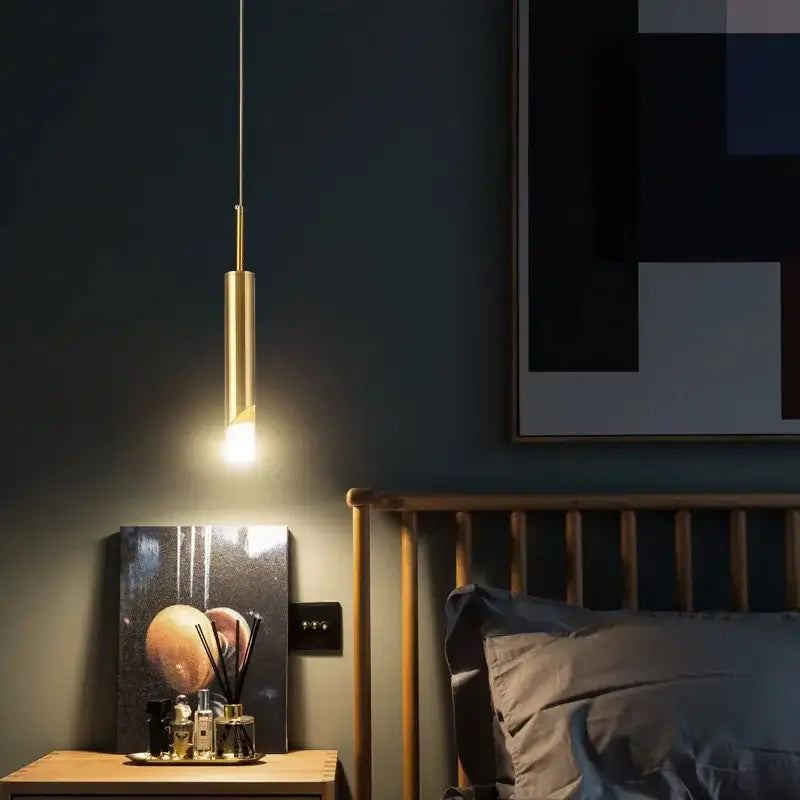 Modern black & gold led pendant lamps kitchen chandelier