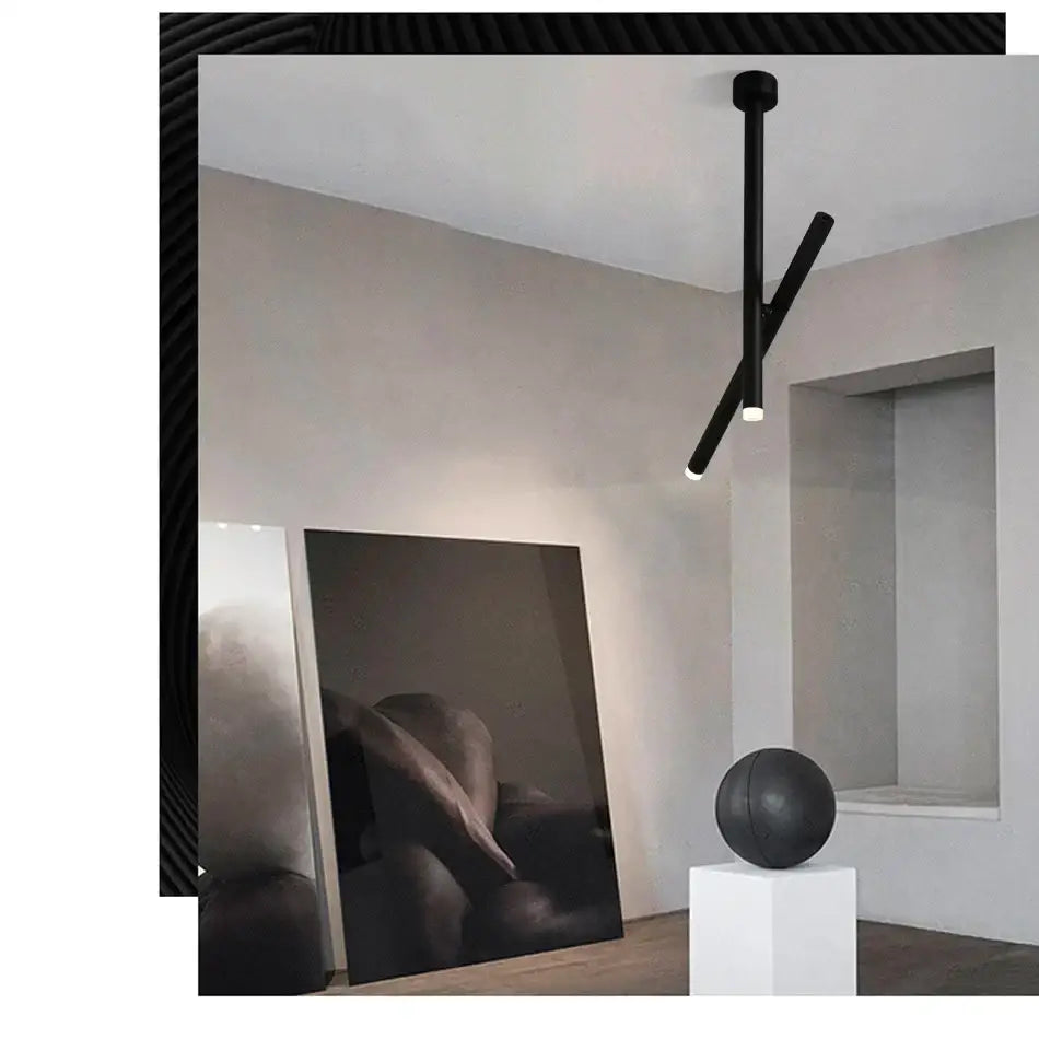 Minimalist white adjustable led pendant light for living room