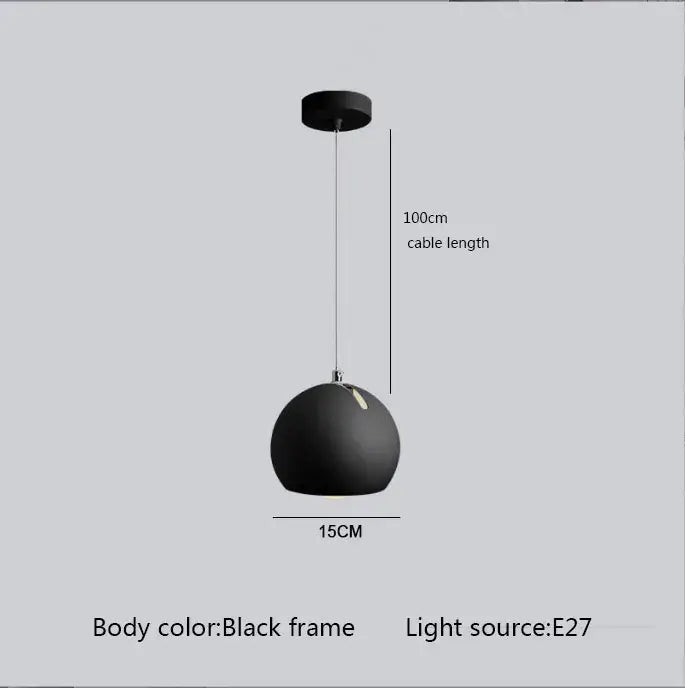 Minimalist matte white led pendant light dining room set