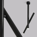 Minimalist black intersecting led pendant light for dining room