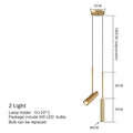 Modern black cylindrical led pendant light bedroom spotlight