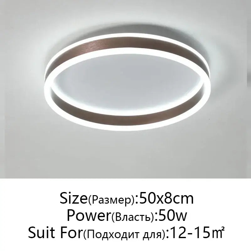 Modern black & white circular led pendant light dining room