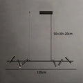 Minimalist black metal led pendant light dining room adjustable