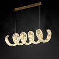 Modern gold spiral ring led pendant light for dining room