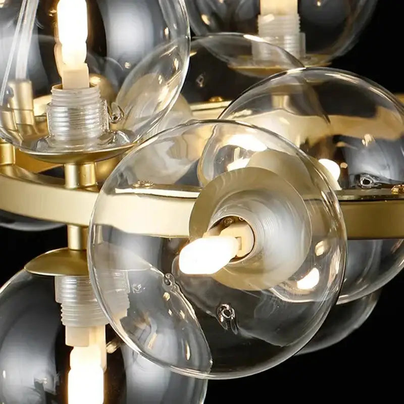 Modern gold globe led pendant light for dining room