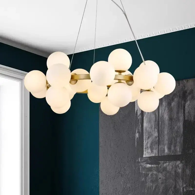 Modern gold globe led pendant light for dining room