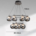 Modern black metal led pendant light chandelier dining room