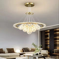 Modern gold glass sphere led pendant light chandeliers dining room