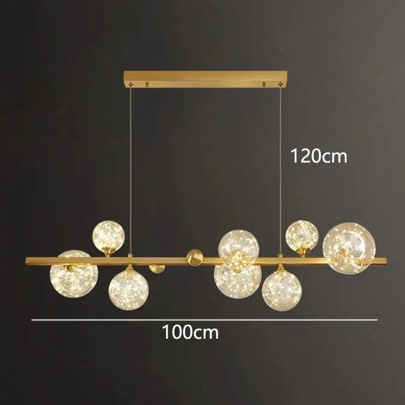 Modern black glass globe led pendant light dining room decorbites led