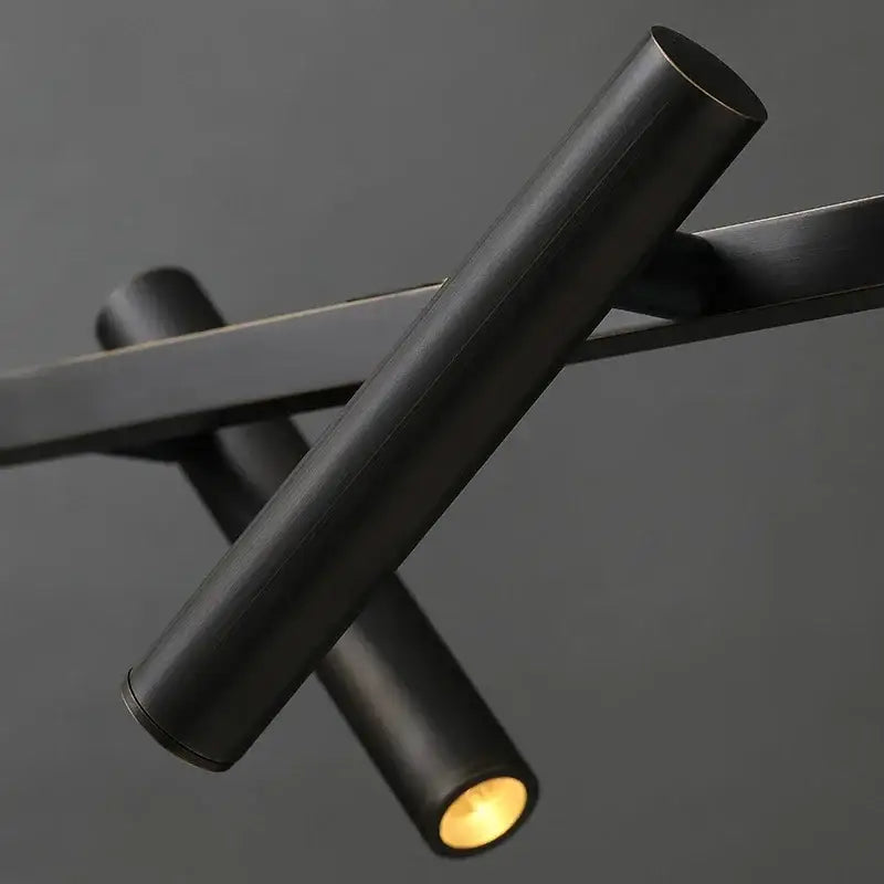 Modern black minimalist led pendant light dining room adjustable