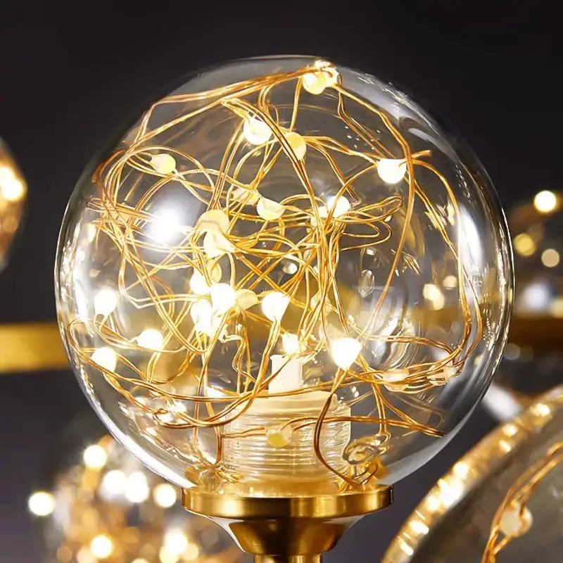 Modern black glass globe led pendant light dining room decorbites led