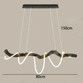 Modern branch led pendant light dining room neon wood chandelier