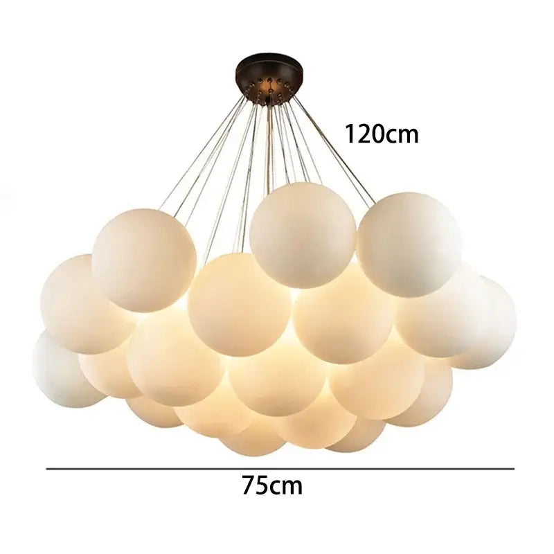 Modern cloud white led pendant light chandelier living room
