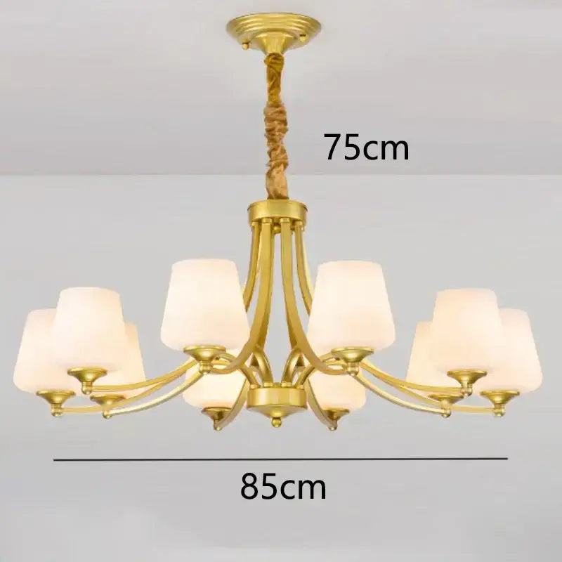 Modern gold rope led pendant light for dining room
