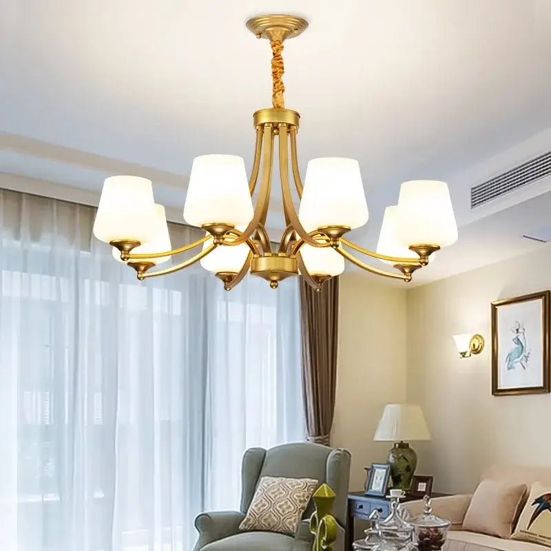 Modern gold rope led pendant light for dining room