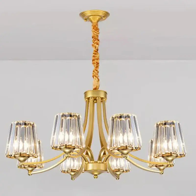 Modern gold rope led pendant light for dining room