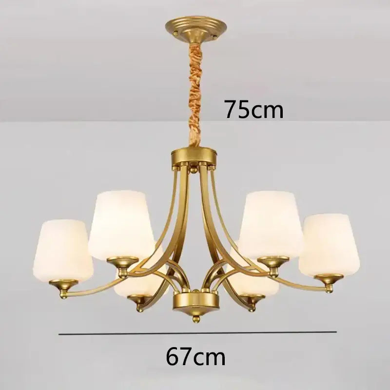 Modern gold rope led pendant light for dining room