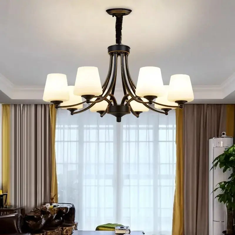 Modern gold rope led pendant light for dining room
