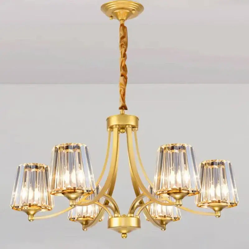 Modern gold rope led pendant light for dining room