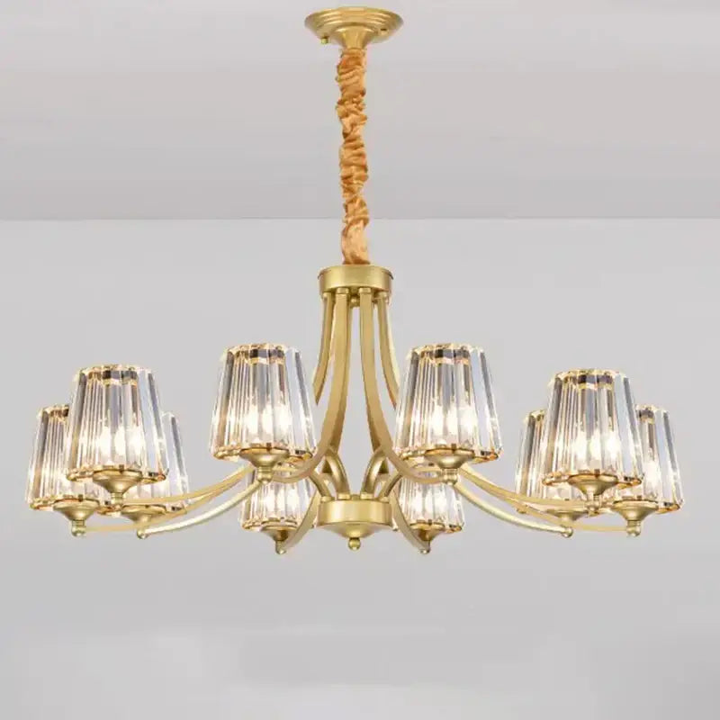 Modern gold rope led pendant light for dining room