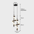 Modern gold spiral led pendant light bedroom hanging lamp