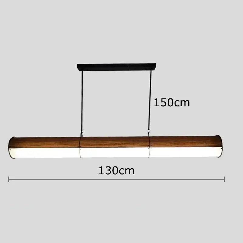 Modern wood and metal led pendant light for dining room
