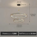 Modern wavy double ring led pendant light for dining room