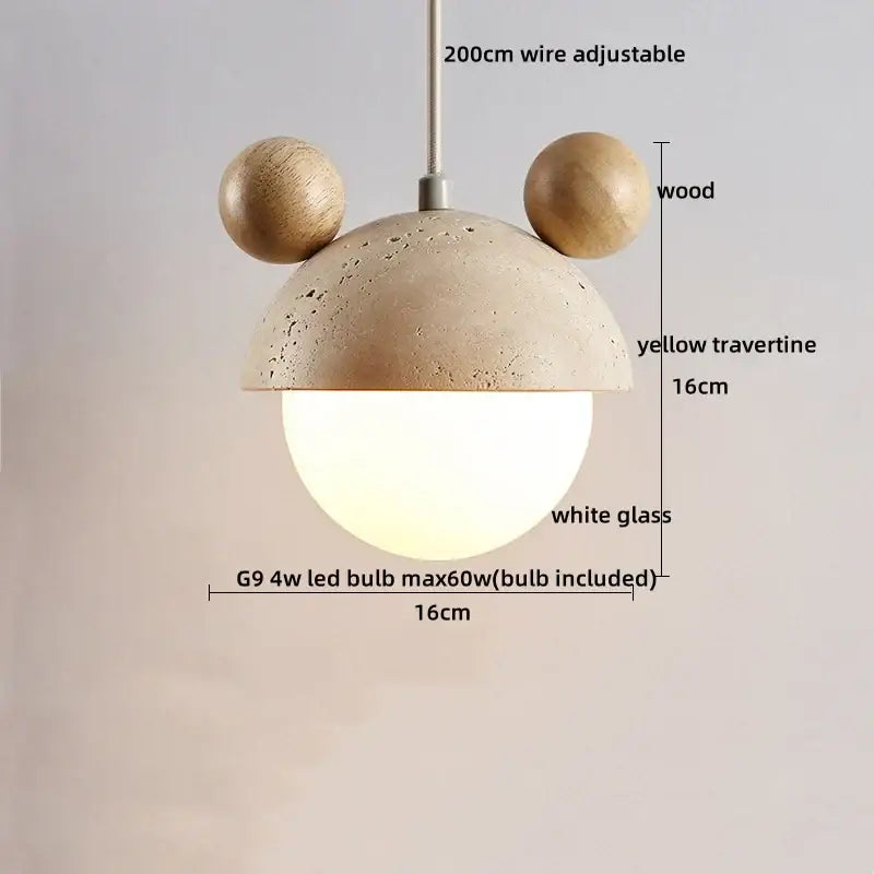 Modern concrete and glass led pendant light dining room