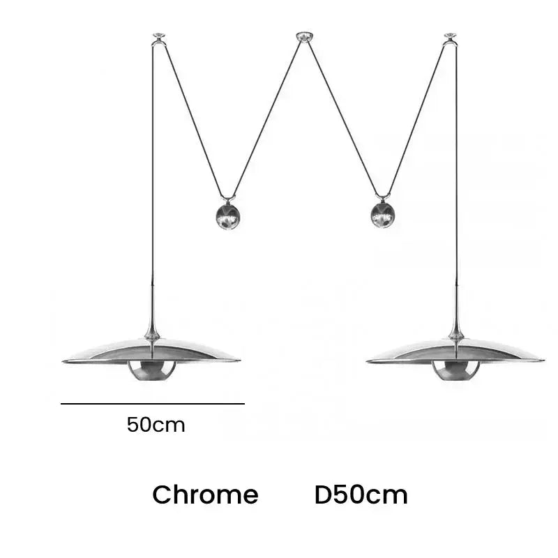 Modern gold disc led pendant lighting bedroom hanging lamp