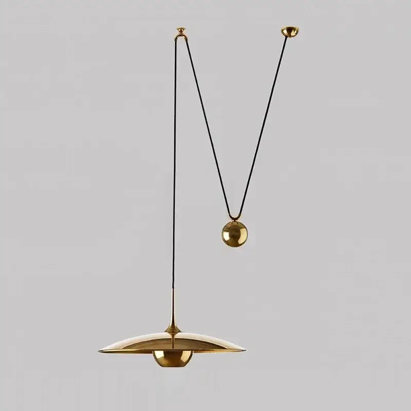 Modern gold disc led pendant lighting bedroom hanging lamp