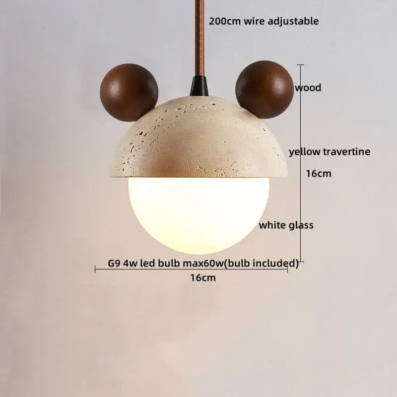 Modern beige concrete led pendant light for dining room