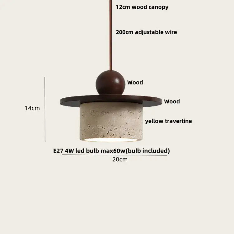 Modern beige concrete led pendant light for dining room