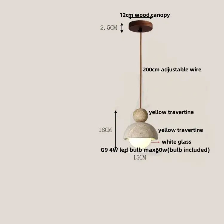 Modern beige concrete led pendant light for dining room