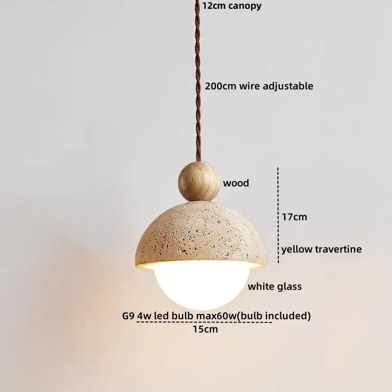 Modern beige concrete led pendant light for dining room