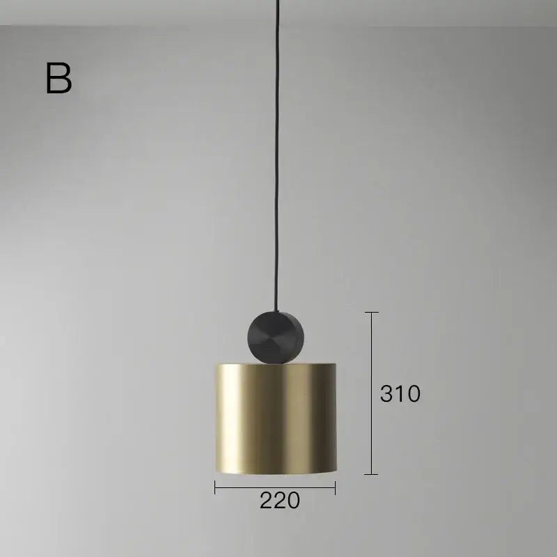Modern brass and black decorbites led pendant light for kitchen