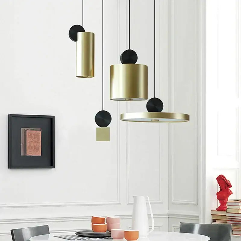Modern brass and black decorbites led pendant light for kitchen