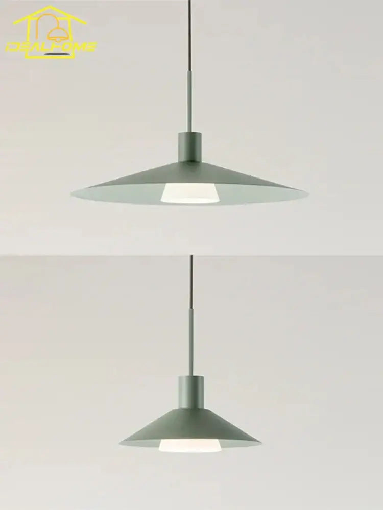 Modern minimalist off white and gold led pendant light dining room