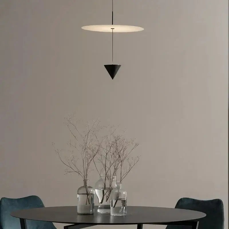Modern matte black and white led pendant lights dining room fixture