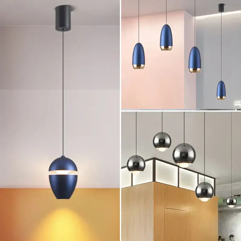 Modern metallic teardrop decorbites led pendant kitchen light
