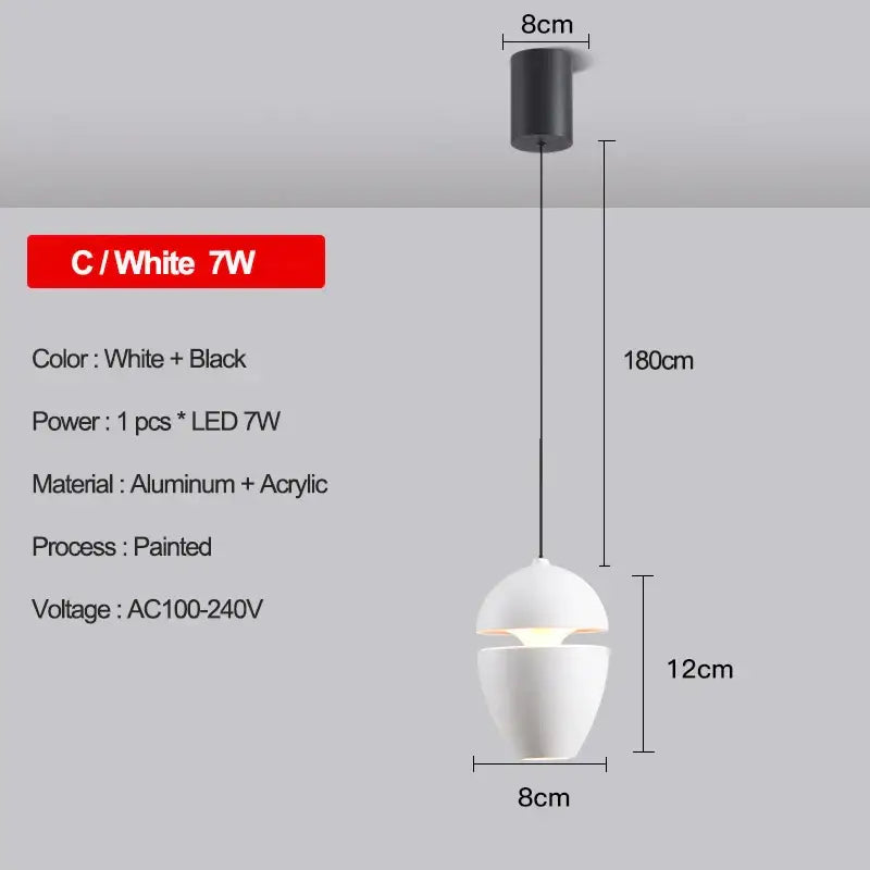 Modern metallic teardrop decorbites led pendant kitchen light