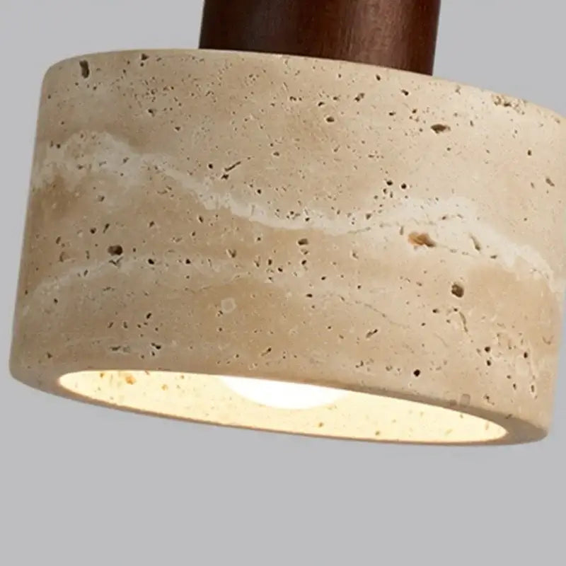 Modern wood and concrete led pendant light kitchen decorbites