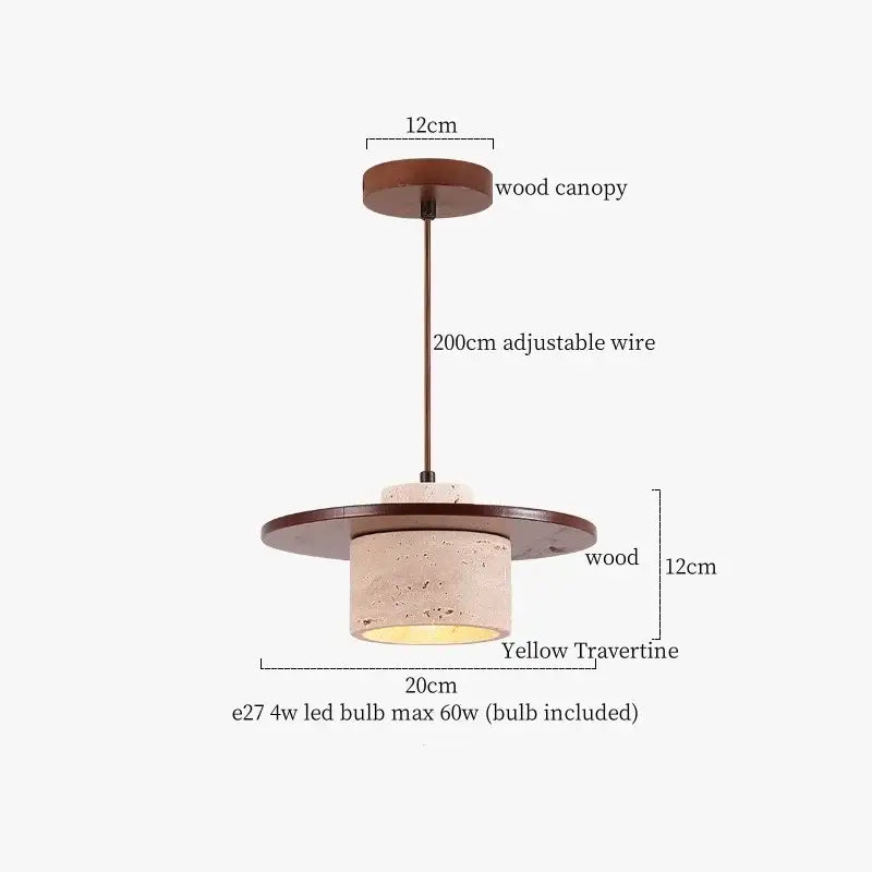 Modern wood and concrete led pendant light kitchen decorbites