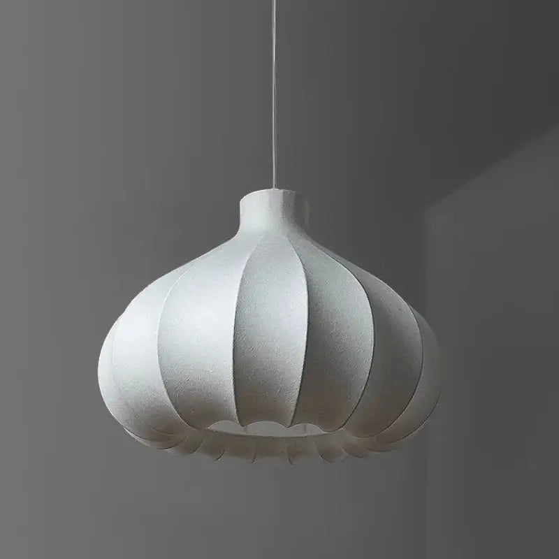 Retro pleated soft white led pendant lights for living room warm glow