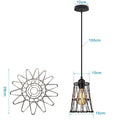 Industrial black metal cage led pendant lights kitchen hanging lamp