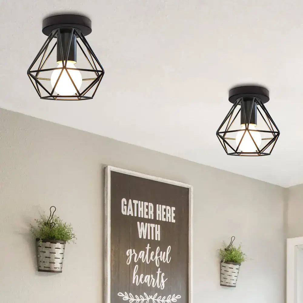 Modern industrial black led pendant lights for kitchen dining room