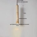 Beige stone and dark wood planet led pendant light bedroom